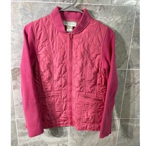 Susan Bristol Light Zipper Jacket in Pink